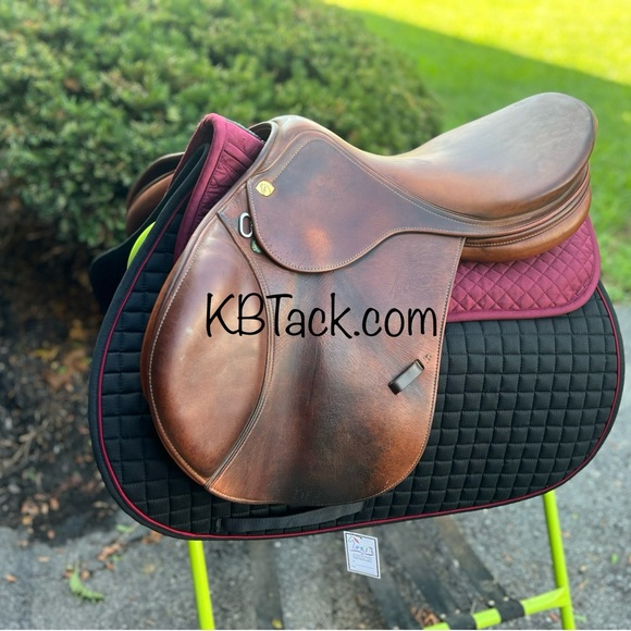 Black/burgundy PRI all purpose English jumping saddle pad - Picture 2 of 2